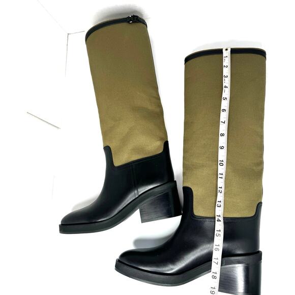 Jimmy Choo Black / green Yasmin Mixed Media Knee High Boot (Women) size 39.5 - Picture 9 of 13